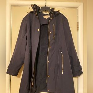 Michael Kors, black, rain jacket